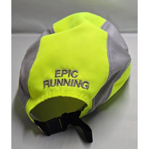 L.L.Bean Neon Yellow "Epic Running" Hat OSFA Adjustable Reflective Activewear - Picture 2 of 8